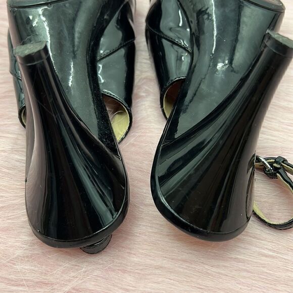 Nine West Kalner black patent open toe heels - Picture 7 of 7
